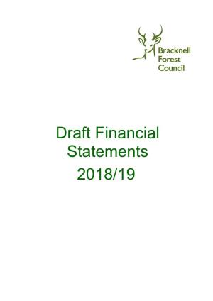 Draft Financial Statements 2018/19