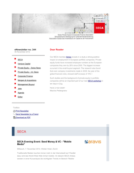 SECA | Swiss Private Equity & Corporate Finance Association