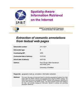 Extraction of Semantic Annotations from Textual Web Pages