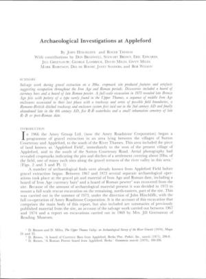 Archaeological Investigations at Appleford