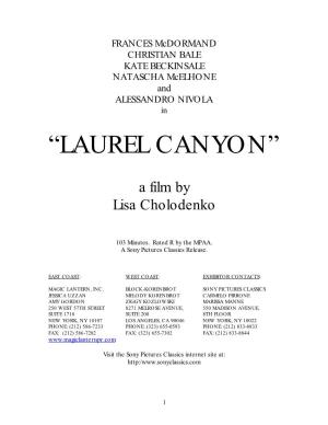 Laurel Canyon Pressbook Revised