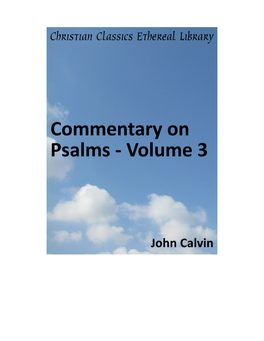 Commentary on Psalms - Volume 3