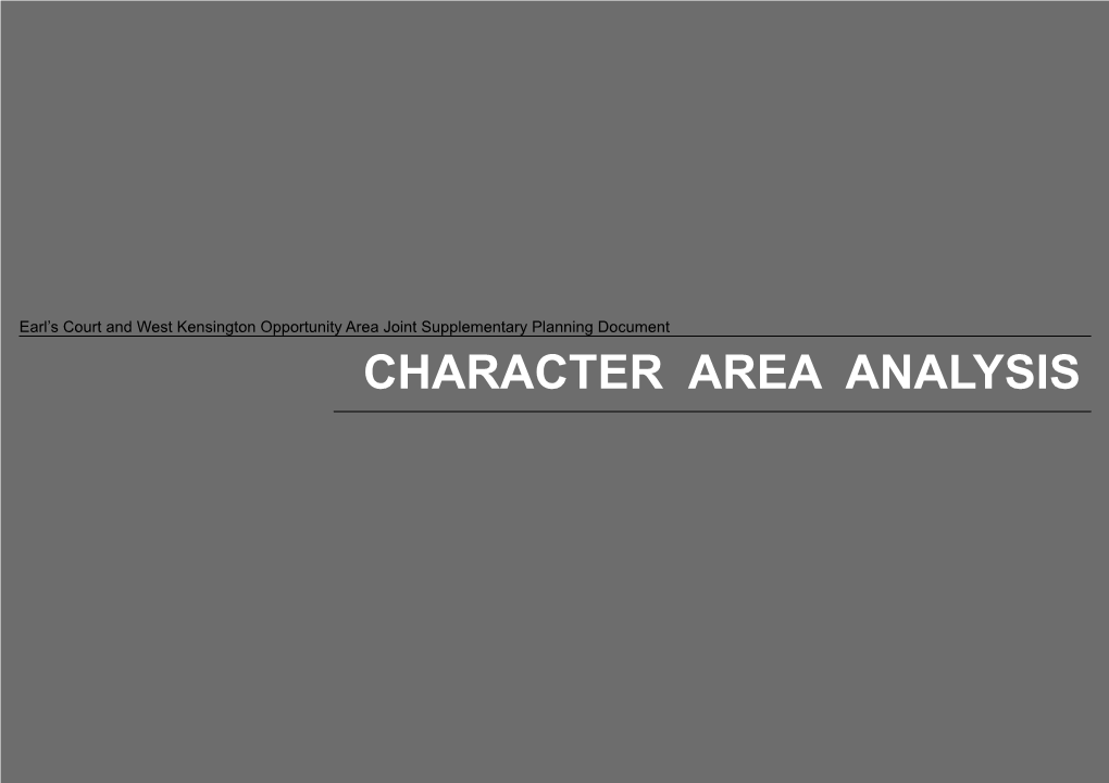 Character Area Analysis
