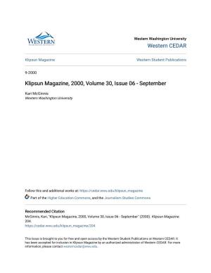 Klipsun Magazine, 2000, Volume 30, Issue 06-September