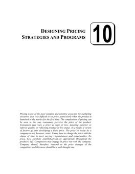 Designing Pricing Strategies and Programs
