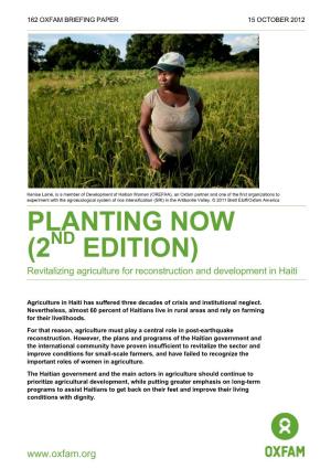 Planting Now (2Nd Edition): Revitalizing Agriculture For