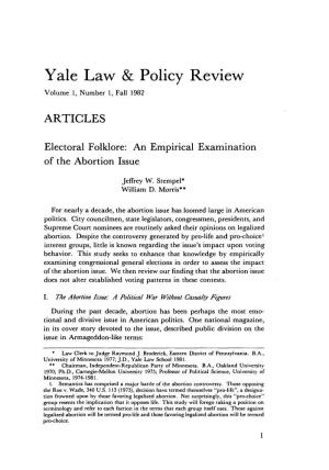 An Empirical Examination of the Abortion Issue