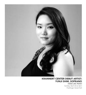 Krannert Center Debut Artist: Yunji Shim, Soprano