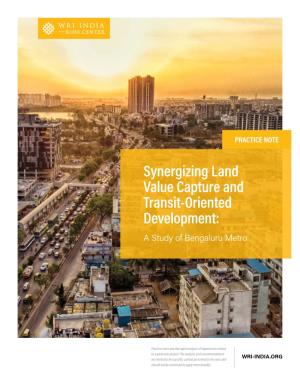 Synergizing Land Value Capture and Transit-Oriented Development: a Study of Bengaluru Metro