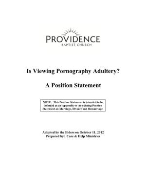 Is Viewing Pornography Adultery?