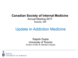 W08. Update in Addiction Medicine