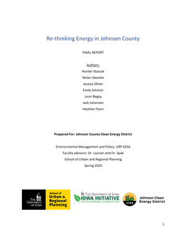 Re-Thinking Energy in Johnson County