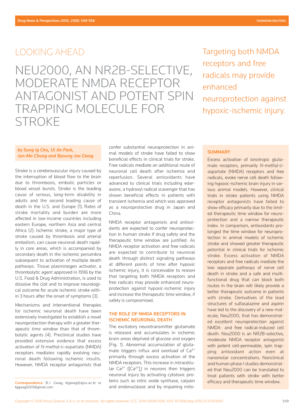Neu2000, an NR2B-Selective, Moderate NMDA Receptor