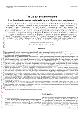 Arxiv:1807.00657V2 [Astro-Ph.EP] 10 Jul 2018 .Desidera S