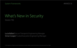 706 What's New in Security 07 FINAL.Key