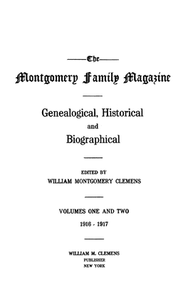 Genealogical, Historical Biographical