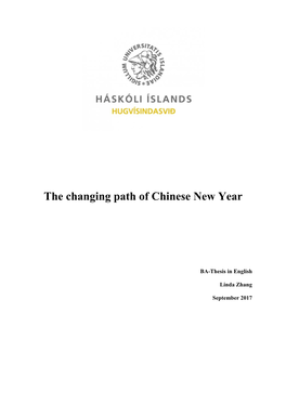 The Changing Path of Chinese New Year