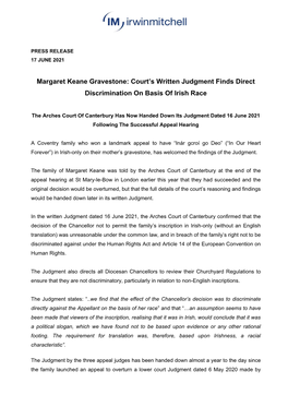 Margaret Keane Gravestone: Court's Written Judgment Finds Direct