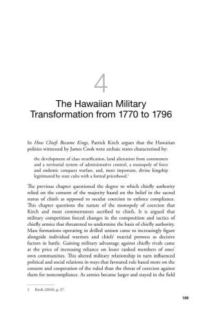 The Hawaiian Military Transformation from 1770 to 1796