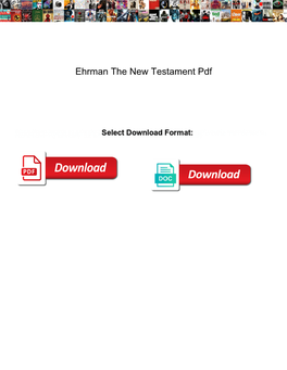 Ehrman the New Testament Pdf