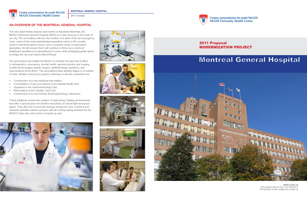 MONTREAL GENERAL HOSPITAL 2011 Concept