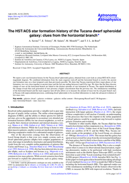 The HST/ACS Star Formation History of the Tucana Dwarf Spheroidal Galaxy: Clues from the Horizontal Branch?