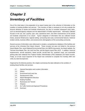 Chapter 2 Inventory of Facilities