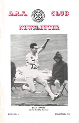 AAA Club Newsletter No. 18, November 1966