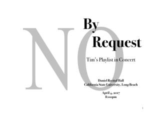 Tim's Playlist in Concert