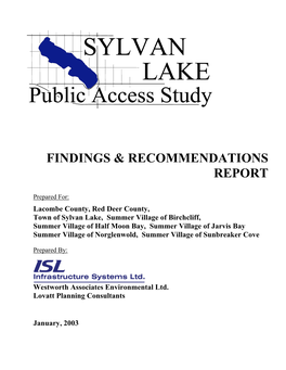 Sylvan Lake Public Access Study