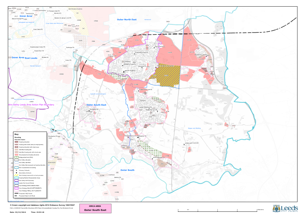 Outer South East 5002 Kippax Greenfield PS 1321 Swillington PS 352 3352 Kippax Ash Tree PS 3105 1295B 3300450 3104 1013 265 4250