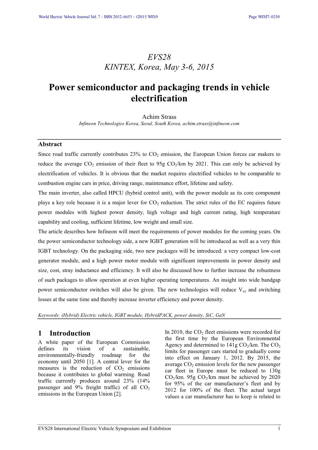 Power Semiconductor and Packaging Trends in Vehicle Electrification