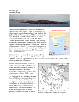 Tectonic Map of the Hellenic Volcanic Arc and Trench (Dominey-Howes and Minos-Minopoulos