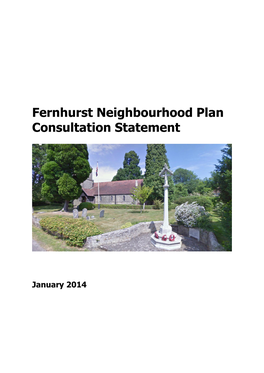 Fernhurst Neighbourhood Plan Consultation Statement