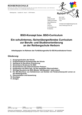 BSO Curriculum Rehbergschule Herborn