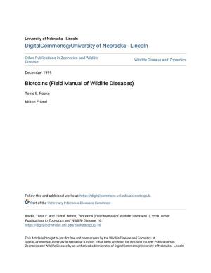 Biotoxins (Field Manual of Wildlife Diseases)