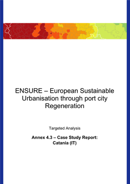 Annex 4.3 – Case Study Report: Catania (IT)