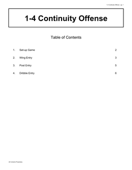 1-4 Continuity Offense - Pg