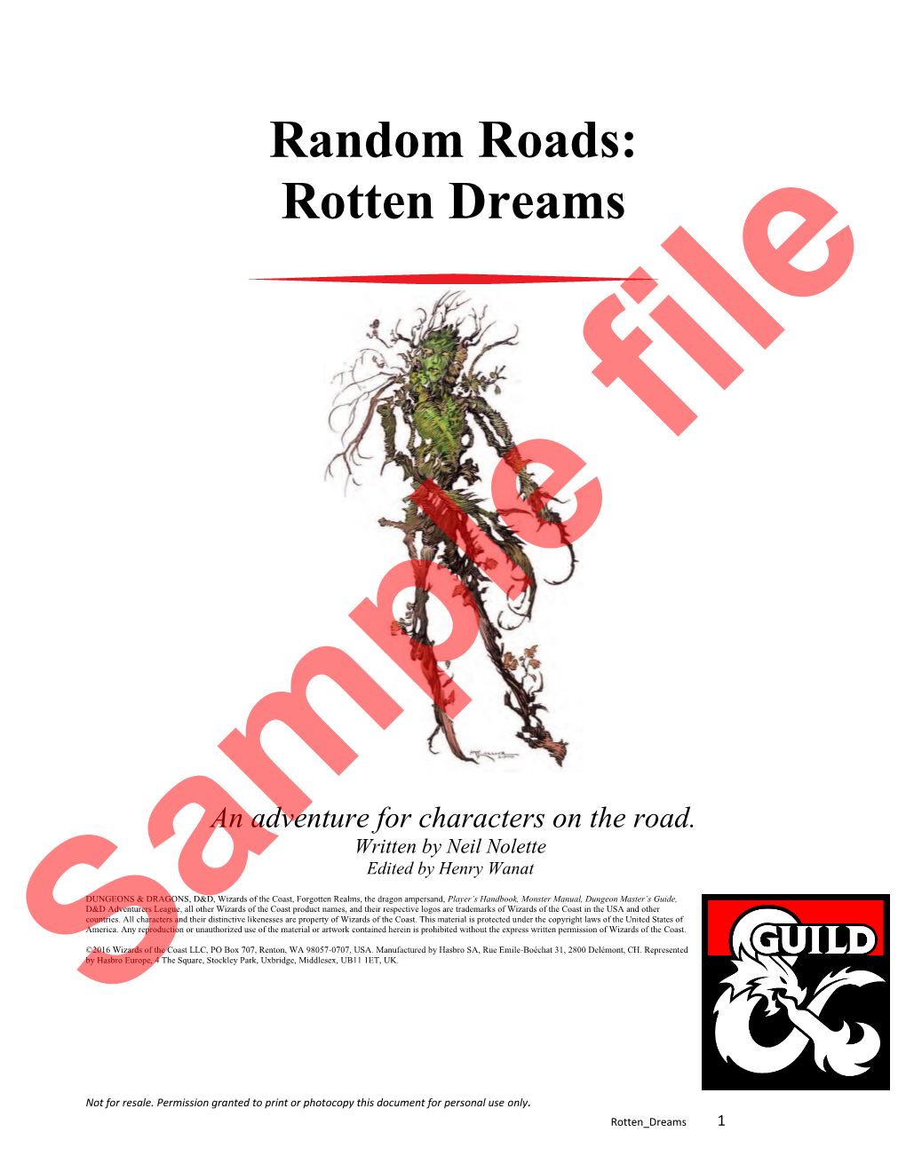 Random Roads: Rotten Dreams