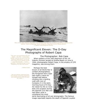 The Magnificent Eleven: the D-Day Photographs of Robert Capa