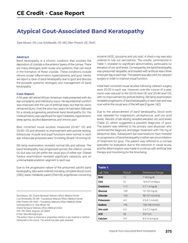 Atypical Gout-Associated Band Keratopathy CE Credit