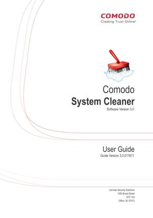 Comodo System Cleaner Software Version 3.0