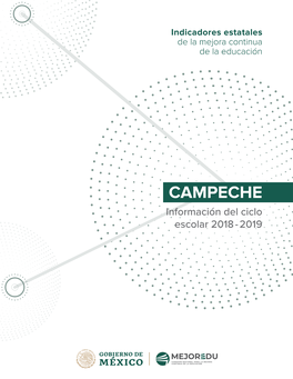 CAMPECHE Información Del Ciclo Escolar 2018 - 2019 Indicadores Estatales De La Mejora Continua De La Educación