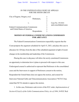 Court Denied the FCC's Request