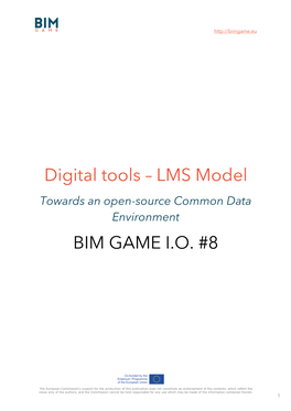 Digital Tools – LMS Model BIM GAME I.O. #8