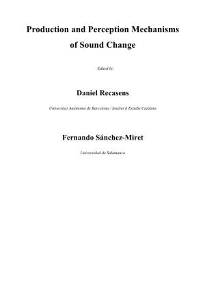 Production and Perception Mechanisms of Sound Change