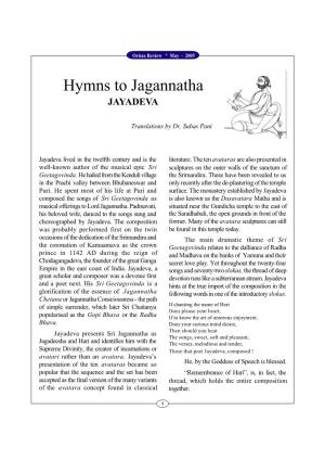 Hymns to Jagannatha JAYADEVA