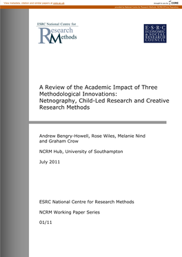 A Review of the Academic Impact of Three Methodological Innovations