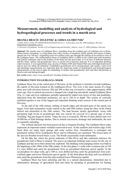 Measurement, Modelling and Analysis of Hydrological and Hydrogeological Processes and Trends in a Marsh Area