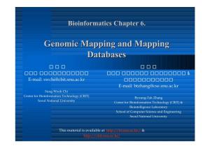 Genomic Mapping and Mapping Databases